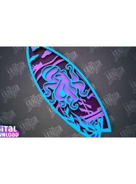 Σετ των 2 Intra απο ξύλο plywood 3mm-4mm πάχος 3D Surf | Ξύλινες σανίδες του σερφ Δίασταση 30x20 cm INTRAFABR-100125792