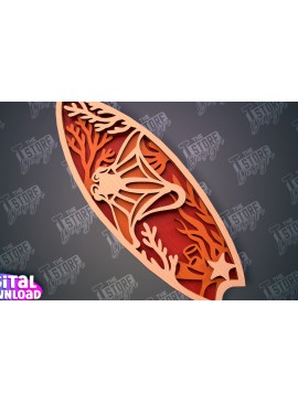 Intra απο ξύλο plywood 3mm-4mm πάχος 3D Surf | Ξύλινες σανίδες του σερφ Δίασταση 30x20 cm INTRAFABR-100125800