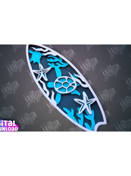 Σετ των 2 Intra απο ξύλο plywood 3mm-4mm πάχος 3D Surf | Ξύλινες σανίδες του σερφ Δίασταση 30x20 cm INTRAFABR-100125804