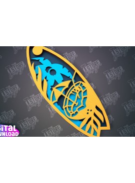 Intra απο ξύλο plywood 3mm-4mm πάχος 3D Surf | Ξύλινες σανίδες του σερφ Δίασταση 30x20 cm INTRAFABR-100125826