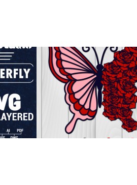 Σετ των 2 Intra απο ξύλο plywood 3mm-4mm πάχος Χαρτί 3D Butterfly Multilayered Δίασταση 1200x1200 cm INTRAFABR-88791825