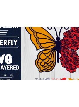 Σετ των 2 Intra απο ξύλο plywood 3mm-4mm πάχος Χαρτί 3D Butterfly Multilayered Δίασταση 1200x1200 cm INTRAFABR-88791827