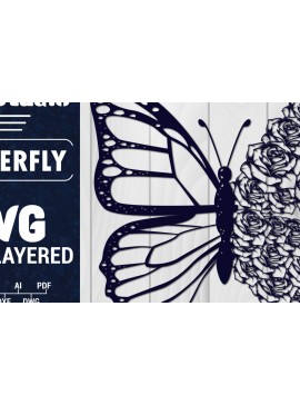 Σετ των 3 Intra απο ξύλο plywood 3mm-4mm πάχος Χαρτί 3D Butterfly Multilayered Δίασταση 1500x1500 cm INTRAFABR-88861559