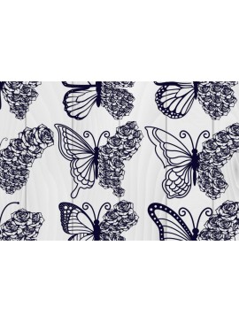 Σετ των 2 Intra απο ξύλο plywood 3mm-4mm πάχος Χαρτί 3D Butterfly Multilayered Δίασταση 1500x1500 cm INTRAFABR-88861611