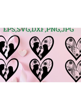 Σετ των 2 Intra απο ξύλο plywood 3mm-4mm πάχος 3D Flower for Love Δίασταση 3000x30003000 cm INTRAFABR-54531145