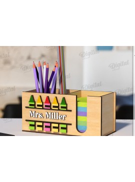 Intra απο ξύλο plywood 3mm-4mm πάχος Τρισδιάστατη θήκη μολυβιού Teacher Cut  Δίασταση 30x20 cm INTRAFABR-120586267