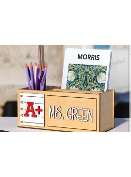 Intra απο ξύλο plywood 3mm-4mm πάχος Τρισδιάστατη θήκη μολυβιού Teacher Cut  Δίασταση 30x20 cm INTRAFABR-120586394