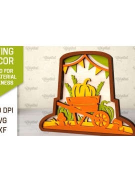 Intra απο ξύλο plywood 3mm-4mm πάχος Τρισδιάστατη για την Ημέρα των Ευχαριστιών. Πολυεπίπεδη Δίασταση 30x20 cm INTRAFABR-105510357