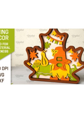 Σετ των 2 Intra απο ξύλο plywood 3mm-4mm πάχος Τρισδιάστατη διακόσμηση με στρώσεις για την Ημέρα των Ευχαριστιών Δίασταση 30x20 cm INTRAFABR-105510438