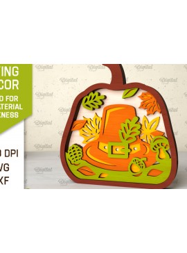 Σετ των 2 Intra απο ξύλο plywood 3mm-4mm πάχος Τρισδιάστατη διακόσμηση με στρώσεις για την Ημέρα των Ευχαριστιών Δίασταση 30x20 cm INTRAFABR-105571622