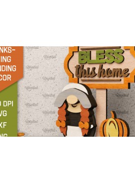 Intra απο ξύλο plywood 3mm-4mm πάχος Τρισδιάστατη για την ημέρα των ευχαριστιών Δίασταση 30x20 cm INTRAFABR-105941009