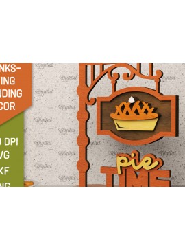 Σετ των 2 Intra απο ξύλο plywood 3mm-4mm πάχος Τρισδιάστατη για την ημέρα των ευχαριστιών Δίασταση 30x20 cm INTRAFABR-105940546