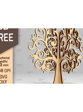 Intra απο ξύλο plywood 3mm-4mm πάχος 3D Tree . Κόψιμο με λέιζερ μόνιμου δέντρου Δίασταση 30x20 cm INTRAFABR-87202208