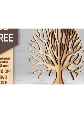 Intra απο ξύλο plywood 3mm-4mm πάχος 3D Tree . Κόψιμο με λέιζερ μόνιμου δέντρου Δίασταση 30x20 cm INTRAFABR-87202124