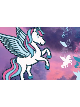 Σετ των 2 Intra απο ξύλο plywood 3mm-4mm πάχος 3d Unicorn Paper Cut Δίασταση 1200x1200 cm INTRAFABR-25010327