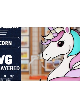 Σετ των 2 Intra απο ξύλο plywood 3mm-4mm πάχος 3D Unicorn Cut Papercut με λέιζερ Δίασταση 1500x1500 cm INTRAFABR-100977506