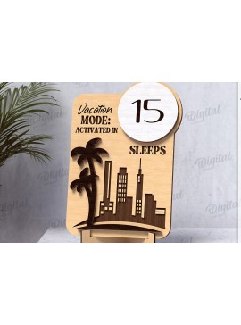 Intra απο ξύλο plywood 3mm-4mm πάχος Τρισδιάστατη αντίστροφη μέτρηση για διακοπές Δίασταση 30x20 cm INTRAFABR-123569562