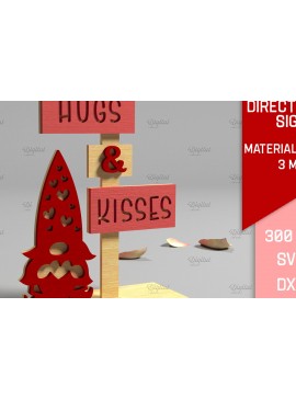 Σετ των 3 Intra απο ξύλο plywood 3mm-4mm πάχος 3D Valentine. Τομή με λέιζερ κατεύθυνσης Δίασταση 15x15 cm INTRAFABR-83941907