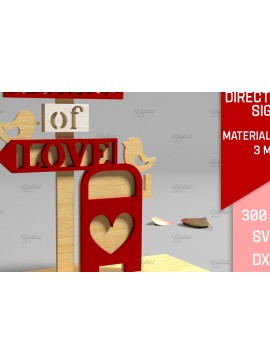 Σετ των 3 Intra απο ξύλο plywood 3mm-4mm πάχος 3D Valentine. Τομή με λέιζερ κατεύθυνσης Δίασταση 15x15 cm INTRAFABR-83941946