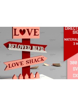 Σετ των 2 Intra απο ξύλο plywood 3mm-4mm πάχος 3D Valentine. Τομή με λέιζερ κατεύθυνσης Δίασταση 15x15 cm INTRAFABR-83941971