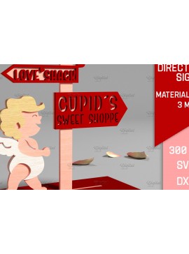 Σετ των 2 Intra απο ξύλο plywood 3mm-4mm πάχος 3D Valentine. Τομή με λέιζερ κατεύθυνσης Δίασταση 15x15 cm INTRAFABR-83942019