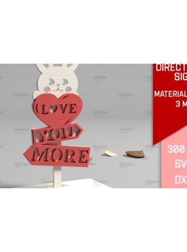 Σετ των 2 Intra απο ξύλο plywood 3mm-4mm πάχος 3D Valentine. Τομή με λέιζερ κατεύθυνσης Δίασταση 15x15 cm INTRAFABR-83941766