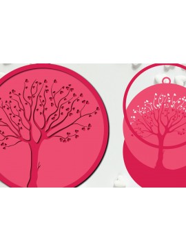 Σετ των 2 Intra απο ξύλο plywood 3mm-4mm πάχος 3d Valentine Paper Cut Δίασταση 1200x1200 cm INTRAFABR-23184539