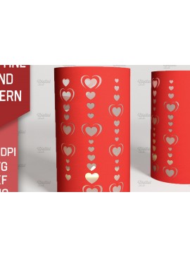 Σετ των 2 Intra απο ξύλο plywood 3mm-4mm πάχος Χαρτί κοπής τρισδιάστατου φαναριού Αγίου Βαλεντίνου Δίασταση 15x15 cm INTRAFABR-85474823