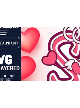 Σετ των 3 Intra απο ξύλο plywood 3mm-4mm πάχος Τρισδιάστατη κοπή χαρτιού με αλφάβητο του Αγίου Βαλεντίνου Δίασταση 1500x1500 cm INTRAFABR-90562526