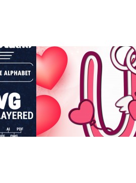 Σετ των 3 Intra απο ξύλο plywood 3mm-4mm πάχος Τρισδιάστατη κοπή χαρτιού με αλφάβητο του Αγίου Βαλεντίνου Δίασταση 1500x1500 cm INTRAFABR-90562533