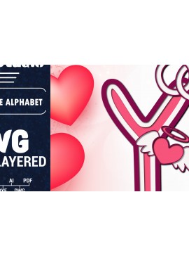 Σετ των 2 Intra απο ξύλο plywood 3mm-4mm πάχος Τρισδιάστατη κοπή χαρτιού με αλφάβητο του Αγίου Βαλεντίνου Δίασταση 1500x1500 cm INTRAFABR-90562674