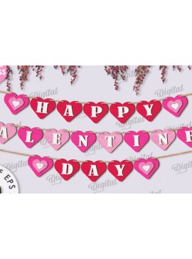 Σετ των 2 Intra απο ξύλο plywood 3mm-4mm πάχος Τρισδιάστατη πανό για την ημέρα του Αγίου Βαλεντίνου Δίασταση 15x15 cm INTRAFABR-113580993