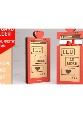 Σετ των 2 Intra απο ξύλο plywood 3mm-4mm πάχος Τρισδιάστατη θήκη δώρου για την ημέρα του Αγίου Βαλεντίνου Δίασταση 15x15 cm INTRAFABR-83940665