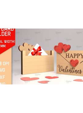 Σετ των 2 Intra απο ξύλο plywood 3mm-4mm πάχος Τρισδιάστατη θήκη δώρου για την ημέρα του Αγίου Βαλεντίνου Δίασταση 15x15 cm INTRAFABR-83940755