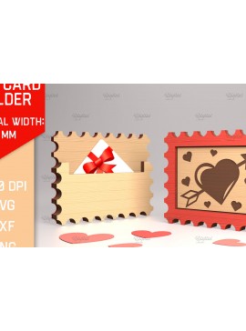 Σετ των 2 Intra απο ξύλο plywood 3mm-4mm πάχος Τρισδιάστατη θήκη δώρου για την ημέρα του Αγίου Βαλεντίνου Δίασταση 15x15 cm INTRAFABR-83940855