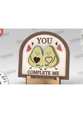 Σετ των 2 Intra απο ξύλο plywood 3mm-4mm πάχος Σχέδιο κοπής με λέιζερ 3D δώρου για την ημέρα του Αγίου Βαλεντίνου Δίασταση 15x15 cm INTRAFABR-112888461