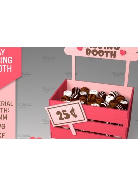 Σετ των 2 Intra απο ξύλο plywood 3mm-4mm πάχος τρισδιάστατη ημέρα του Αγίου Βαλεντίνου. Kissing Booth  Δίασταση 15x15 cm INTRAFABR-84068902