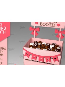 Σετ των 2 Intra απο ξύλο plywood 3mm-4mm πάχος τρισδιάστατη ημέρα του Αγίου Βαλεντίνου. Kissing Booth  Δίασταση 15x15 cm INTRAFABR-84069119