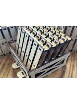 Σετ των 2 Intra απο ξύλο plywood 3mm-4mm πάχος 6 σουβέρ Παλέτα σε Box Boxer Δίασταση 30x20 cm INTRAFABR-119063294