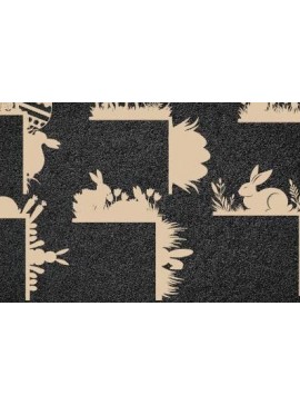 Σετ των 2 Intra απο ξύλο plywood 3mm-4mm πάχος 6 Πασχαλινή γωνιακή δέσμη κοπής με λέιζερ Δίασταση 15x15 cm INTRAFABR-114273773