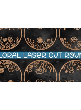 Intra απο ξύλο plywood 3mm-4mm πάχος 6 Floral στρογγυλή πινακίδα Δίασταση 30x20 cm INTRAFABR-116219276