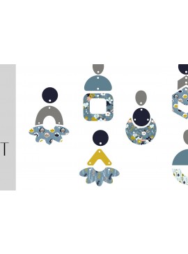 Σετ των 3 Intra απο ξύλο plywood 3mm-4mm πάχος 6 ζευγάρια Funky σκουλαρίκια για  Δίασταση 1x1 cm INTRAFABR-14912830