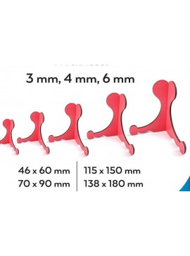 Σετ των 2 Intra απο ξύλο plywood 3mm-4mm πάχος Στάση καβαλέτο 6 μεγεθών, Κορνίζα Δίασταση 20x30 cm INTRAFABR-37888625