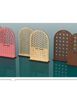 Σετ των 3 Intra απο ξύλο plywood 3mm-4mm πάχος με λέιζερ κομμένο με βάση σκουλαρίκι 6 στυλ Δίασταση 3x3 cm INTRAFABR-65716184
