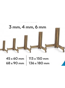 Σετ των 2 Intra απο ξύλο plywood 3mm-4mm πάχος 6 Szs Easel Stand, Photo Frame Stand Δίασταση 20x30 cm INTRAFABR-37888089