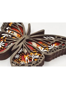 Σετ των 3 Intra απο ξύλο plywood 3mm-4mm πάχος 6 Ξύλινο Χριστουγεννιάτικο Στολίδι με Ζώα Δίασταση 8x8 cm INTRAFABR-53674933