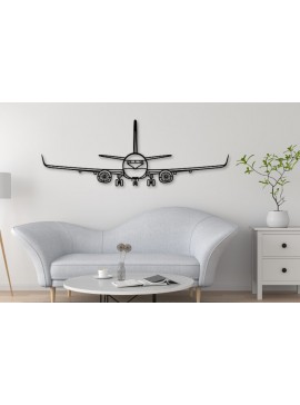 Σετ των 2 Intra απο ξύλο plywood 3mm-4mm πάχος 737-800 OF Aircraft Silhouette Δίασταση 15x15 cm INTRAFABR-109755269