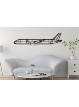 Σετ των 2 Intra απο ξύλο plywood 3mm-4mm πάχος 787 Airplane Silhouette Δίασταση 15x15 cm INTRAFABR-110317135