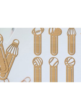 Σετ των 2 Intra απο ξύλο plywood 3mm-4mm πάχος 8 Σχεδιασμός Ball Sports σελιδοδείκτης Papercut Δίασταση 10x20 cm INTRAFABR-97251035