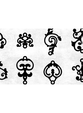 Σετ των 3 Intra απο ξύλο plywood 3mm-4mm πάχος 8 εξαρτήματα κοσμημάτων φιλιγκράν με θηλιά Δίασταση 3x3 cm INTRAFABR-24696983